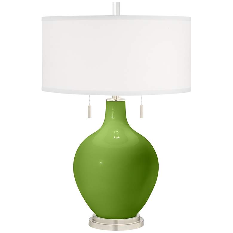 Image 2 Color Plus Toby 28" Modern Glass Gecko Green Table Lamp
