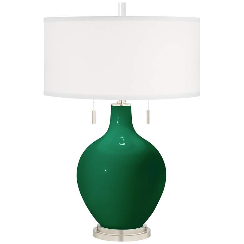 Image 2 Color Plus Toby 28" Modern Glass Greens Table Lamp