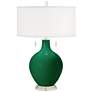 Color Plus Toby 28" Modern Glass Greens Table Lamp