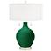 Color Plus Toby 28" Modern Glass Greens Table Lamp