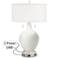 Color Plus Toby 28" Winter White Table Lamp with USB Workstation Base