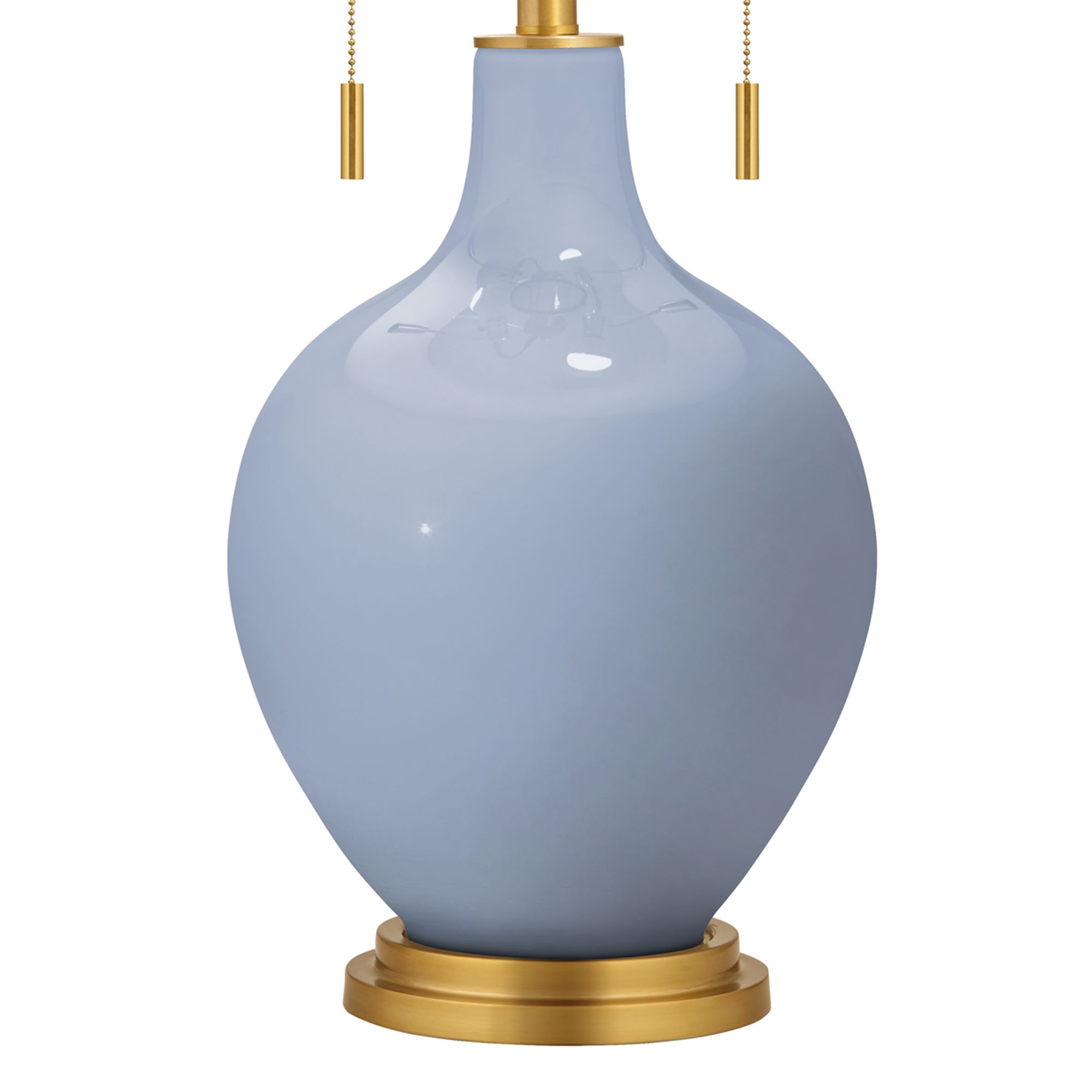 Image 3 Color Plus Toby Brass 28" Blue Sky Glass Table Lamp more views