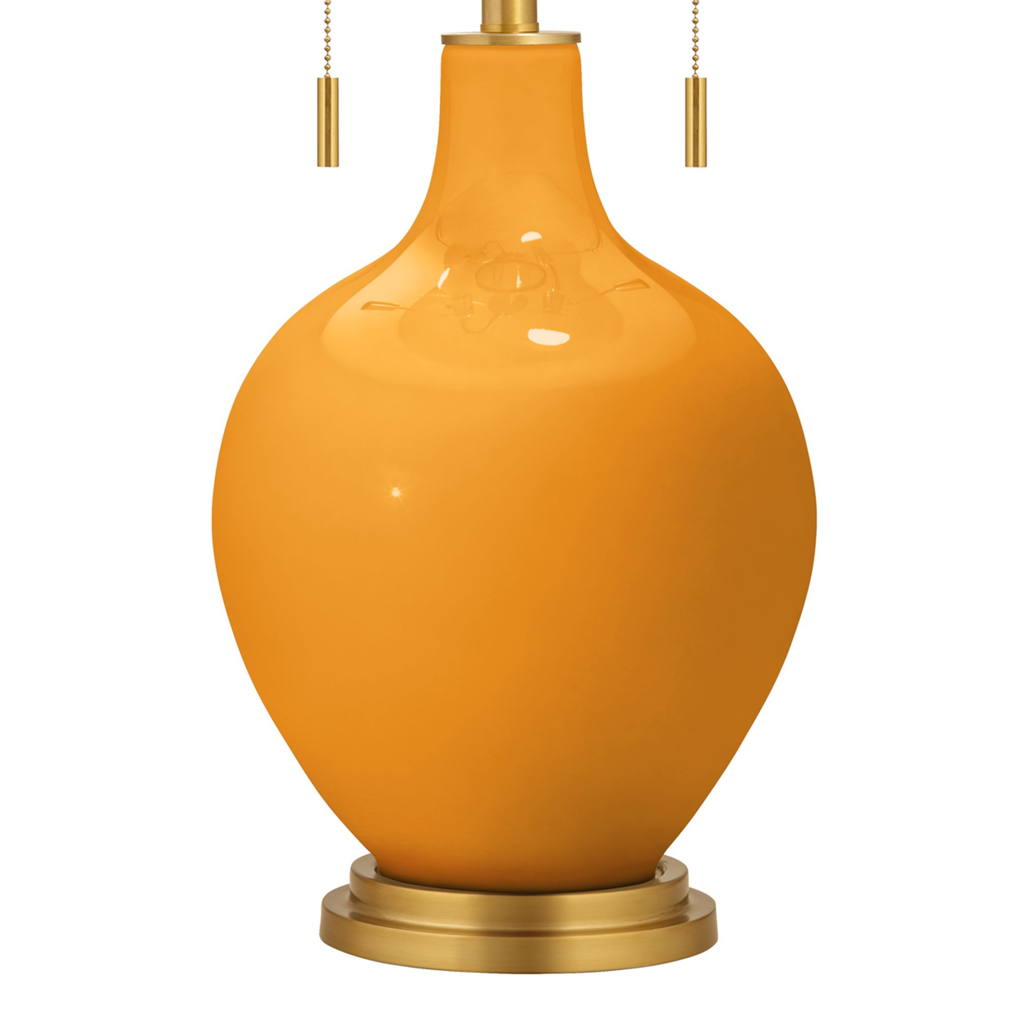 Image 3 Color Plus Toby Brass 28" Carnival Orange Table Lamp more views