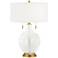 Color Plus Toby Brass 28" Fillable Glass Table Lamp with USB Dimmer