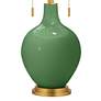 3_Color Plus Toby Brass 28" Garden Grove Green Glass Table Lamp more views