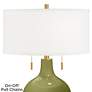 Color Plus Toby Brass 28" Glass Rural Green Table Lamp