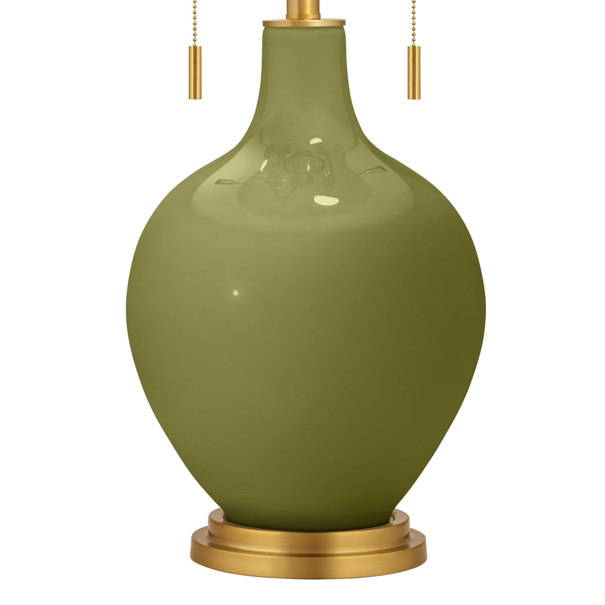 Image 3 Color Plus Toby Brass 28" Glass Rural Green Table Lamp more views