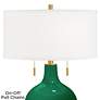 Color Plus Toby Brass 28" Greens Glass Table Lamp