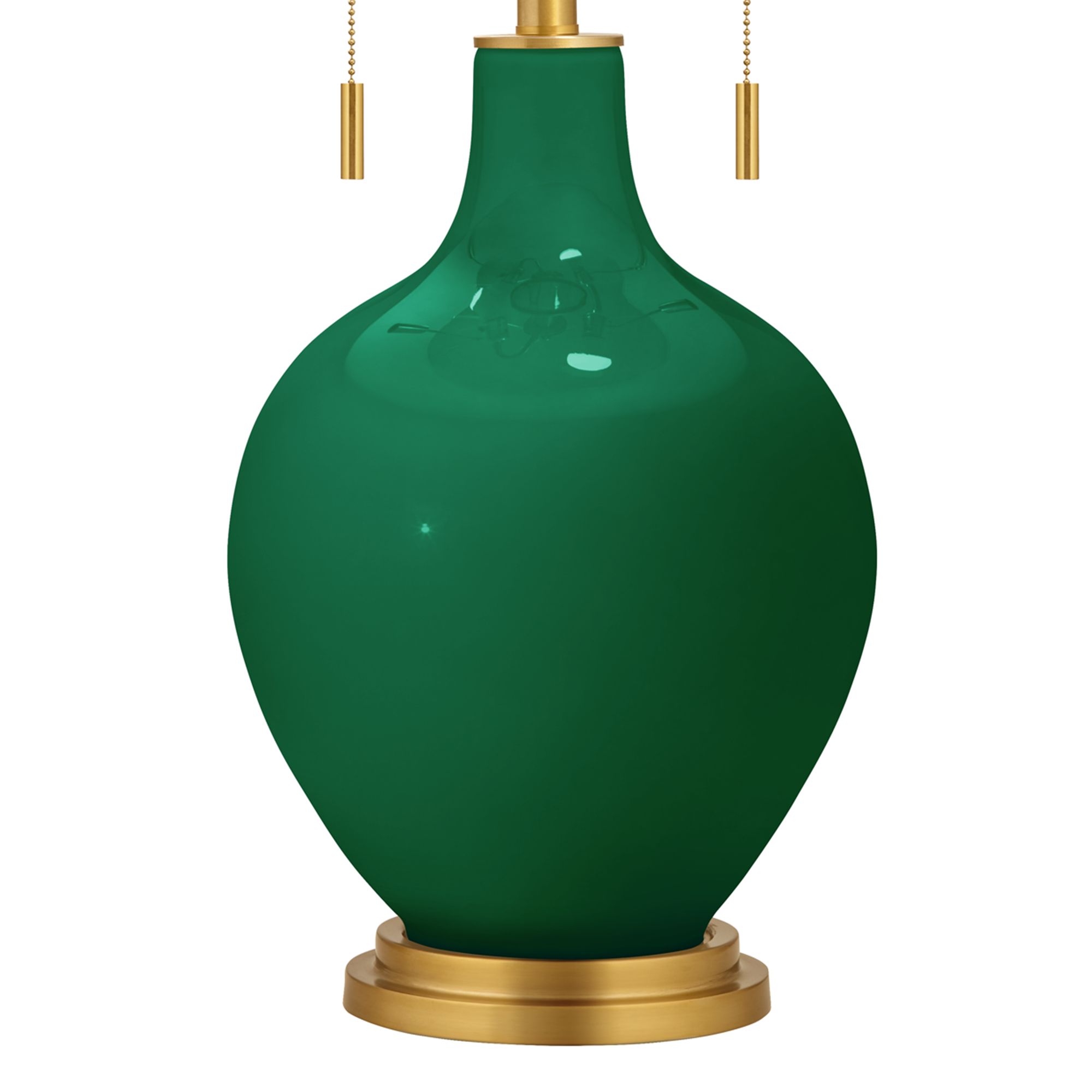 Image 3 Color Plus Toby Brass 28" Greens Glass Table Lamp more views