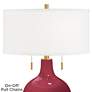 Thumbnail2 of Color Plus Toby Brass 28" High Antique Red Table Lamp more views