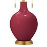 Thumbnail3 of Color Plus Toby Brass 28" High Antique Red Table Lamp more views