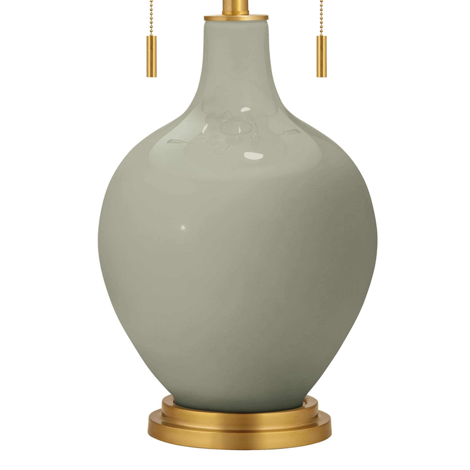 Image 3 Color Plus Toby Brass 28" High Evergreen Fog Green Table Lamp more views
