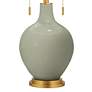 3_Color Plus Toby Brass 28" High Evergreen Fog Green Table Lamp more views