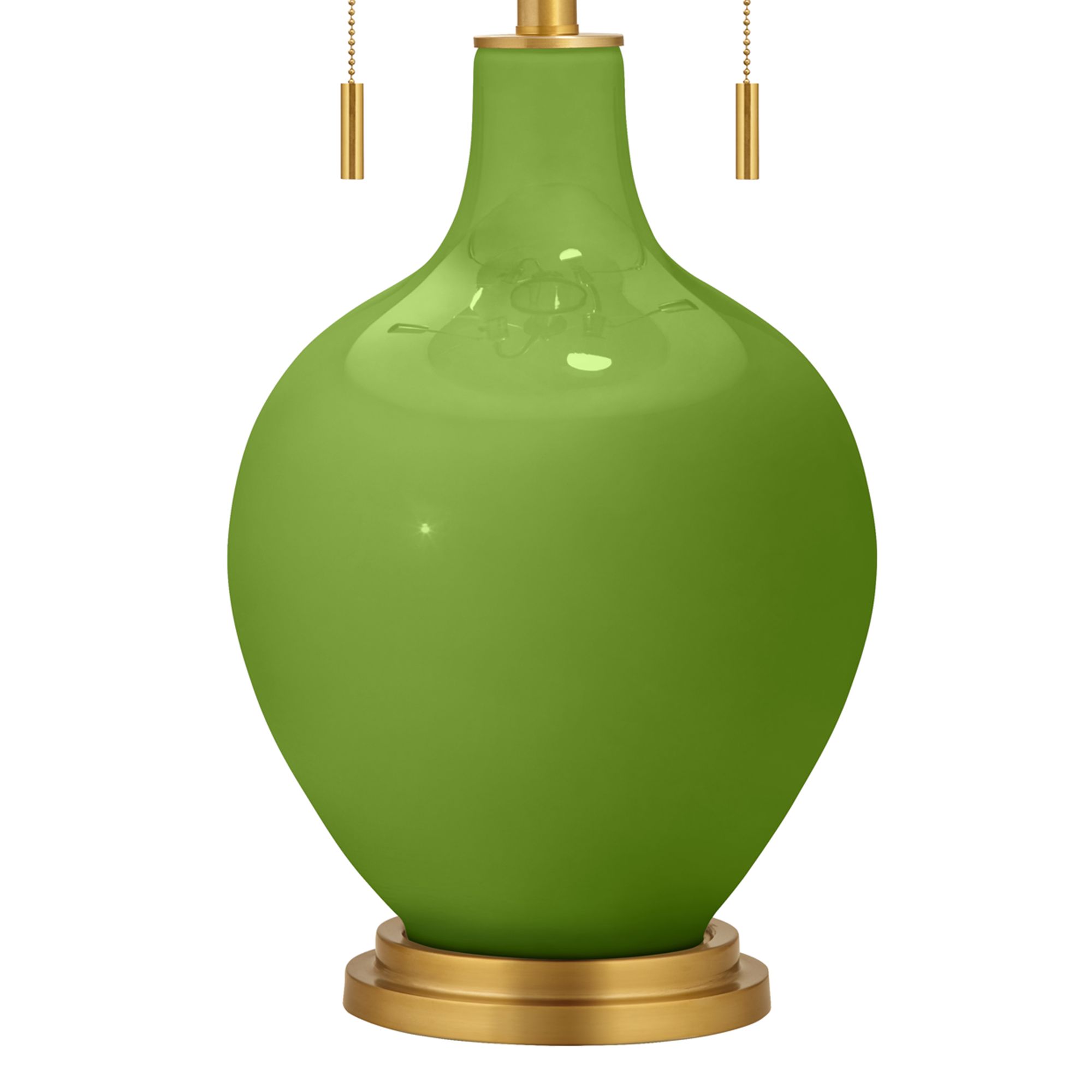 Image 3 Color Plus Toby Brass 28" High Gecko Green Table Lamp more views