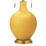 Thumbnail3 of Color Plus Toby Brass 28" High Goldenrod Yellow Table Lamp more views