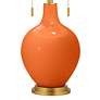 Thumbnail3 of Color Plus Toby Brass 28" High Invigorate Orange Table Lamp more views