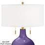 Thumbnail2 of Color Plus Toby Brass 28" High Izmir Purple Table Lamp more views