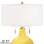 Thumbnail2 of Color Plus Toby Brass 28" High Lemon Zest Yellow Table Lamp more views