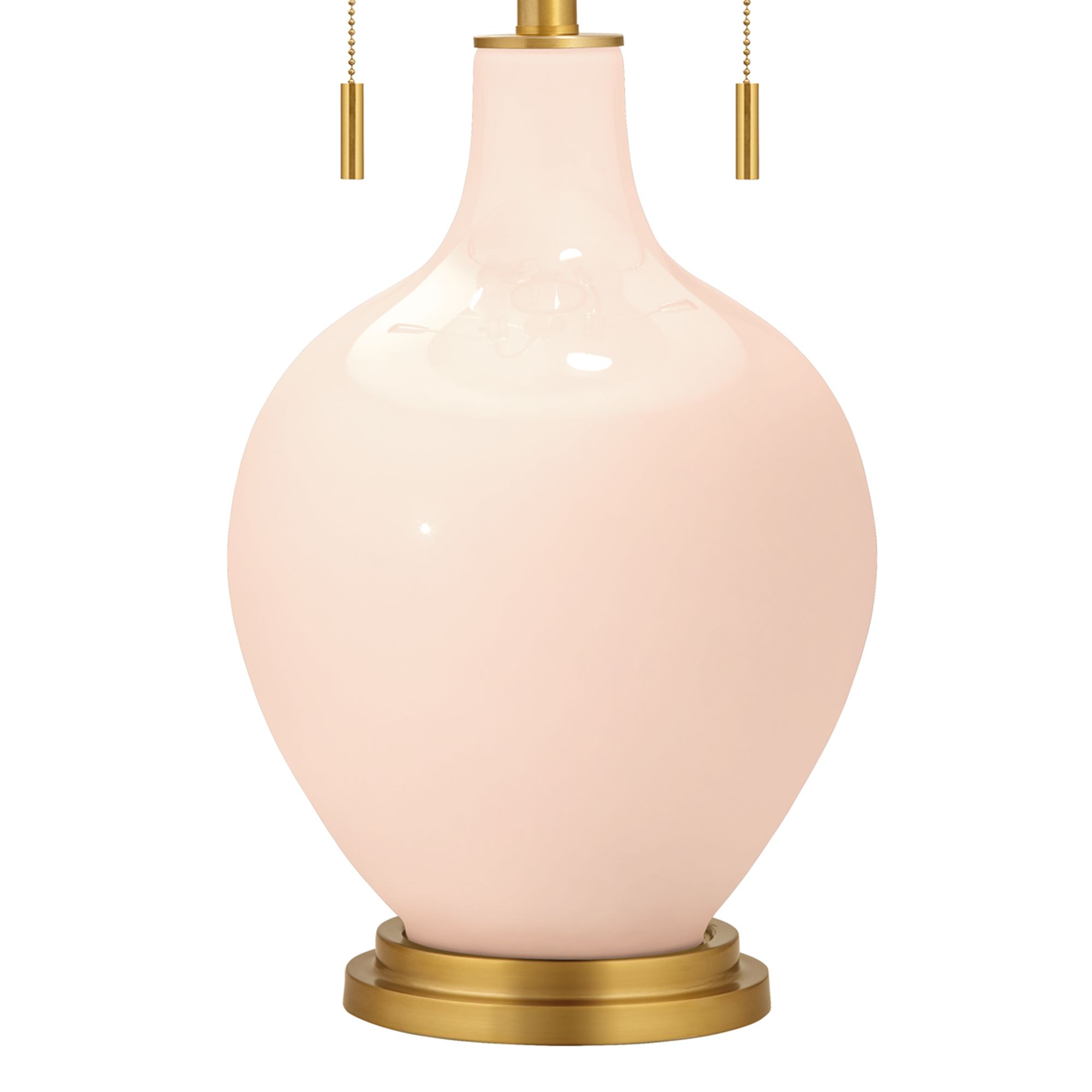 Image 3 Color Plus Toby Brass 28" High Linen White Glass Table Lamp more views