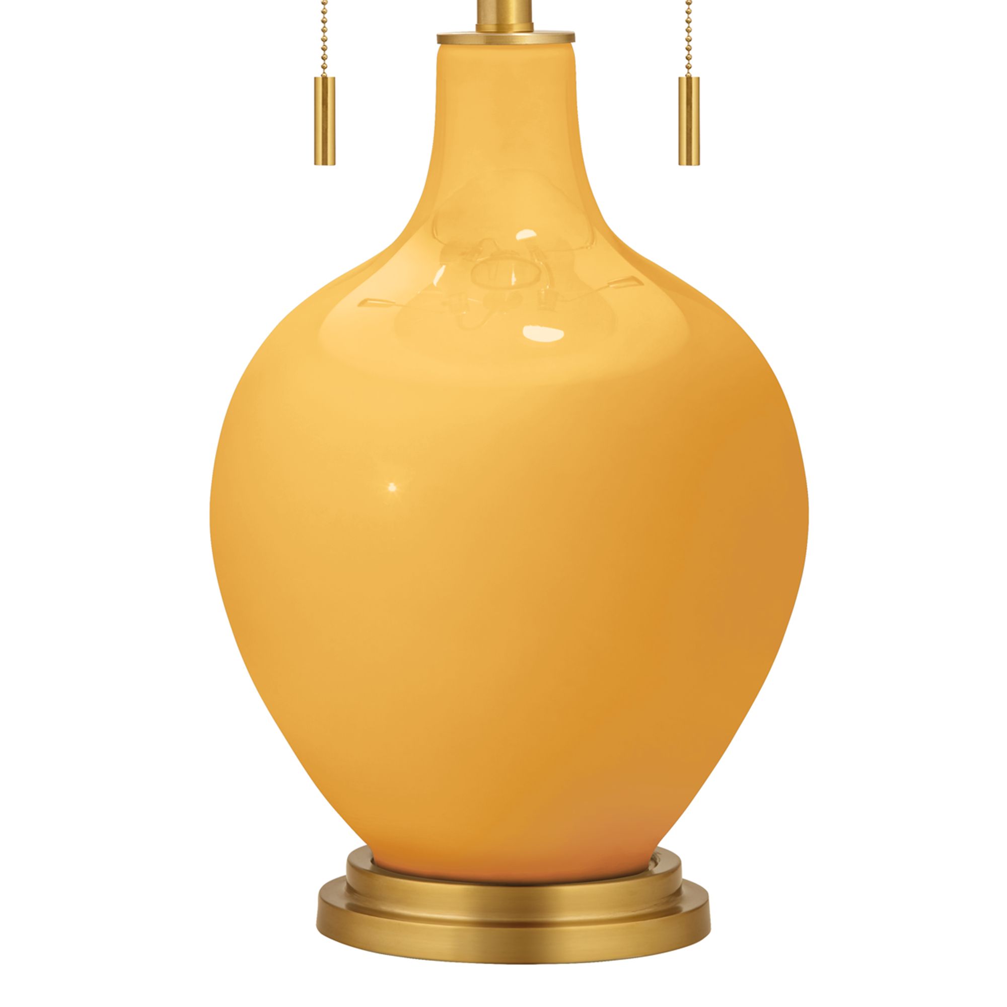 Image 3 Color Plus Toby Brass 28" High Marigold Yellow Table Lamp more views