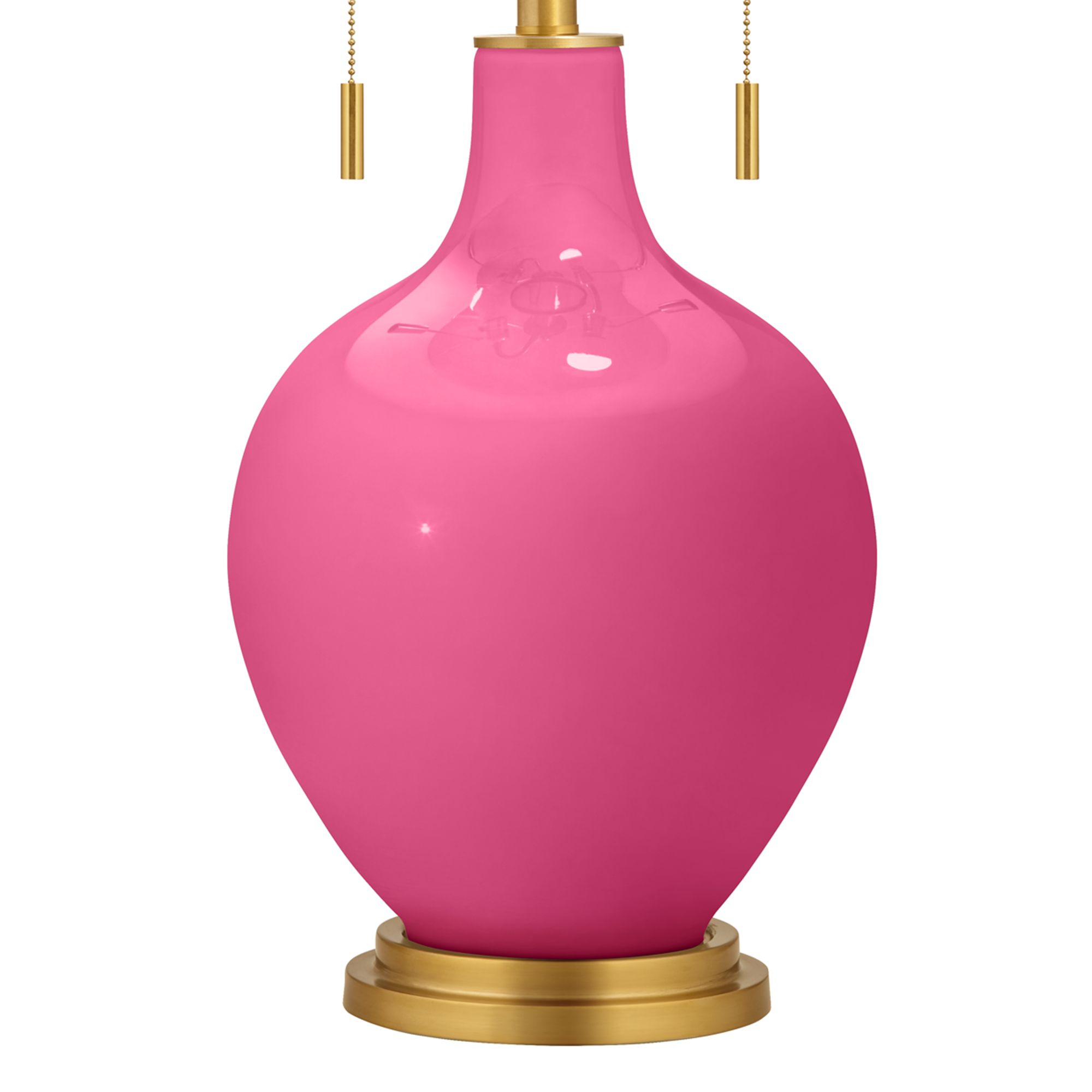 Image 3 Color Plus Toby Brass 28" High Modern Glass Blossom Pink Table Lamp more views