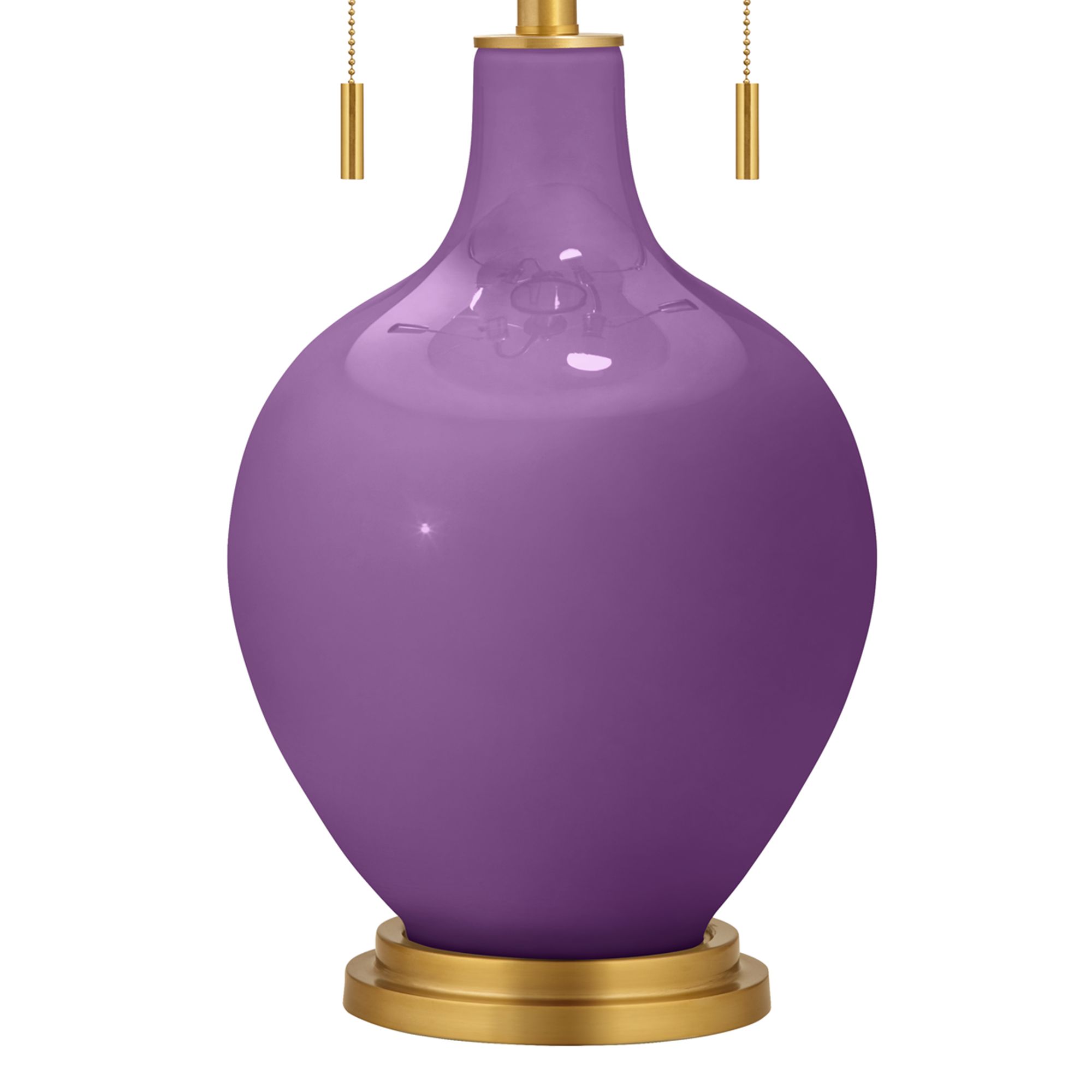 Image 3 Color Plus Toby Brass 28" High Modern Passionate Purple Table Lamp more views