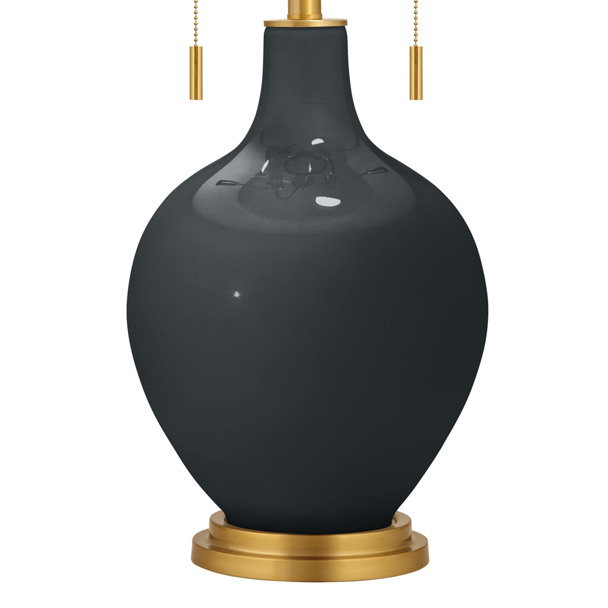 Image 3 Color Plus Toby Brass 28" High Night Black Table Lamp more views