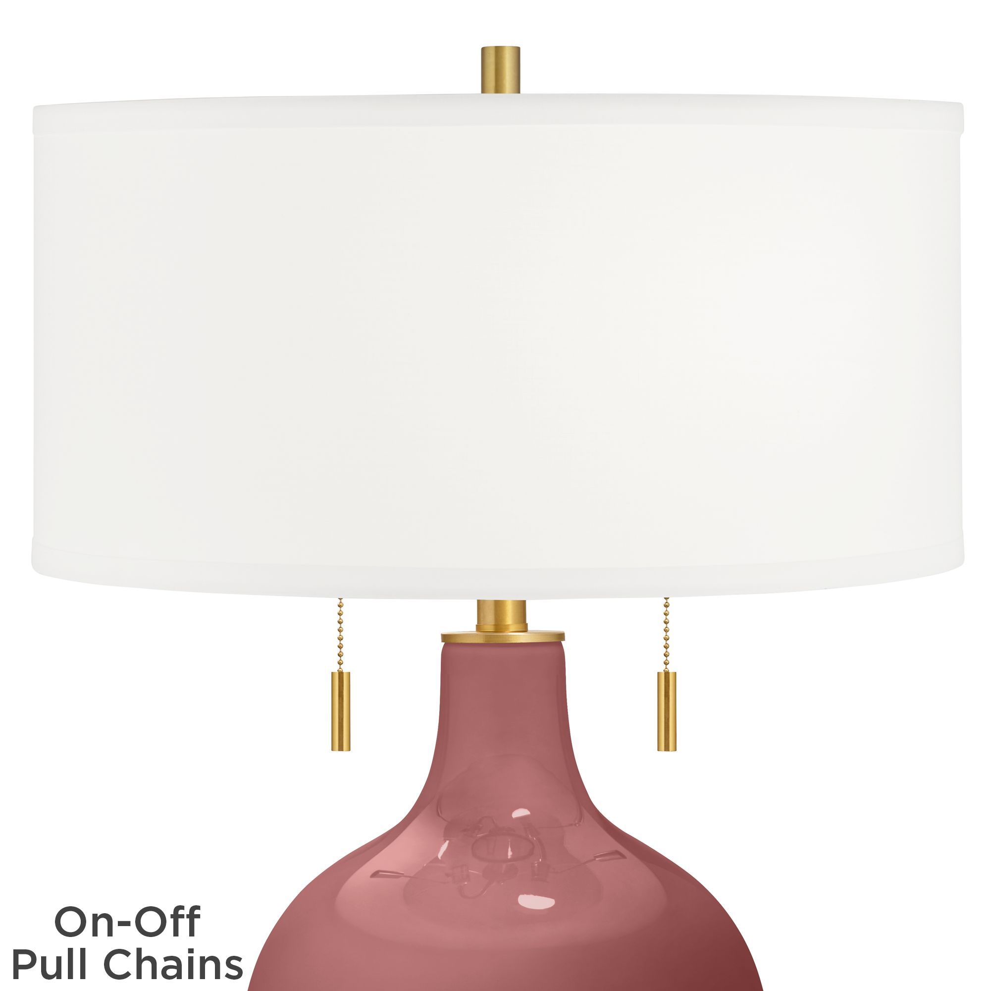 Image 2 Color Plus Toby Brass 28" High Toile Red Table Lamp more views