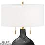 2_Color Plus Toby Brass 28" High Tricorn Black Table Lamp more views