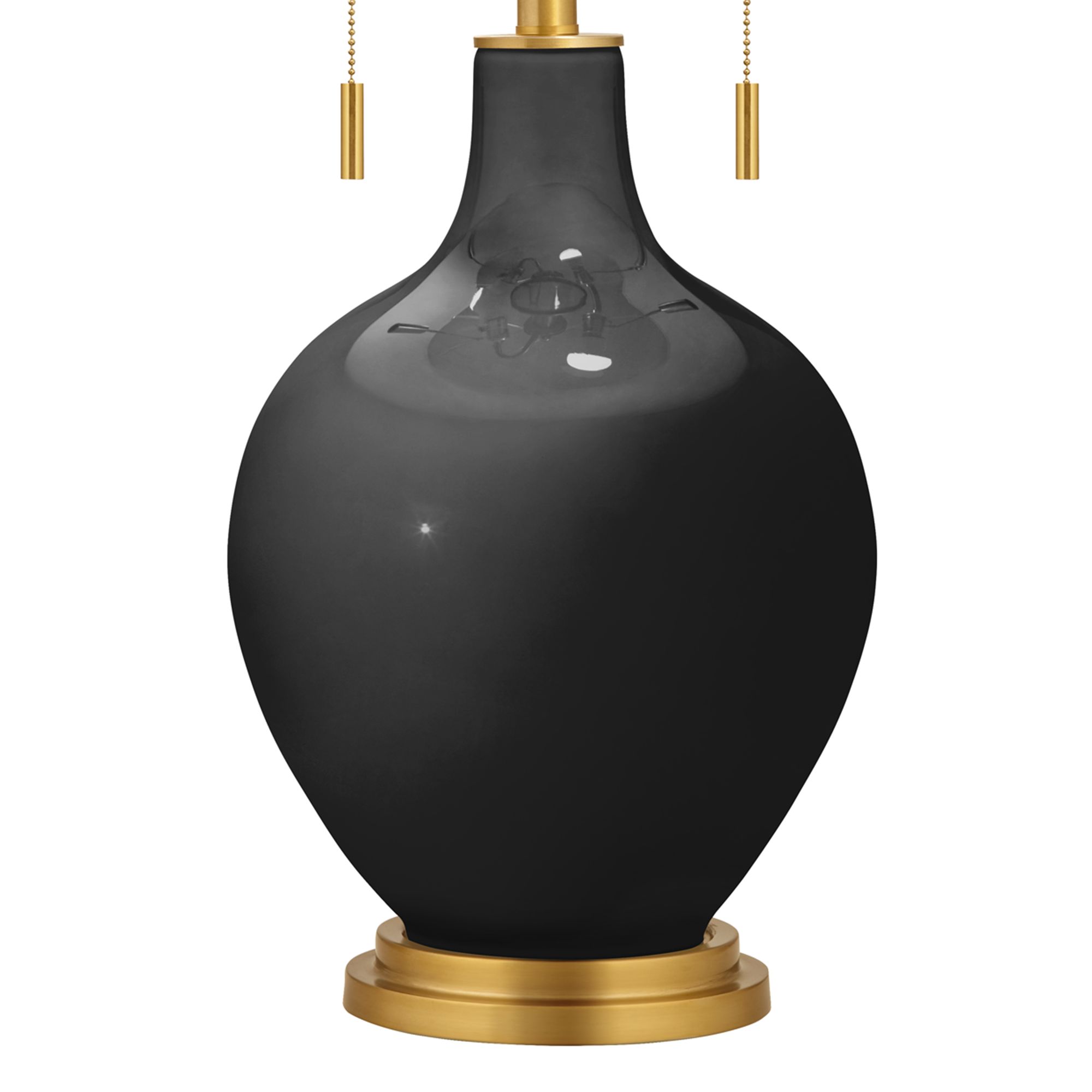 Image 3 Color Plus Toby Brass 28" High Tricorn Black Table Lamp more views