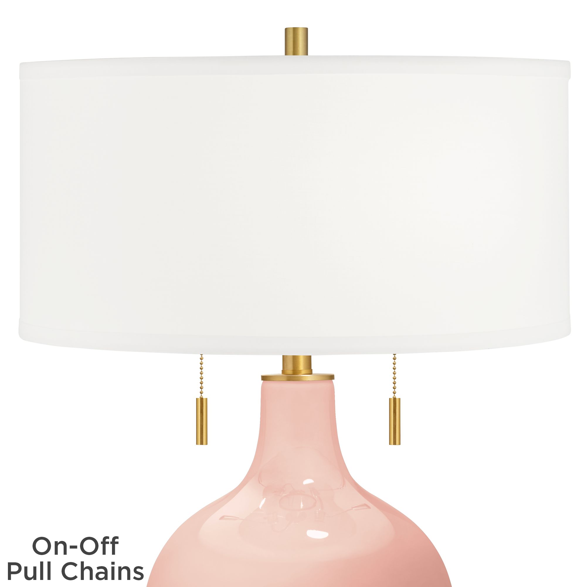Image 2 Color Plus Toby Brass 28" High Warm Coral Pink Table Lamp more views