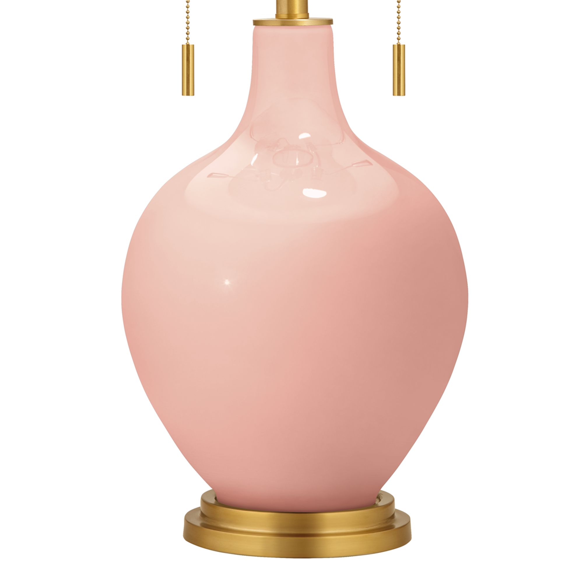 Image 3 Color Plus Toby Brass 28" High Warm Coral Pink Table Lamp more views