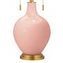 3_Color Plus Toby Brass 28" High Warm Coral Pink Table Lamp more views