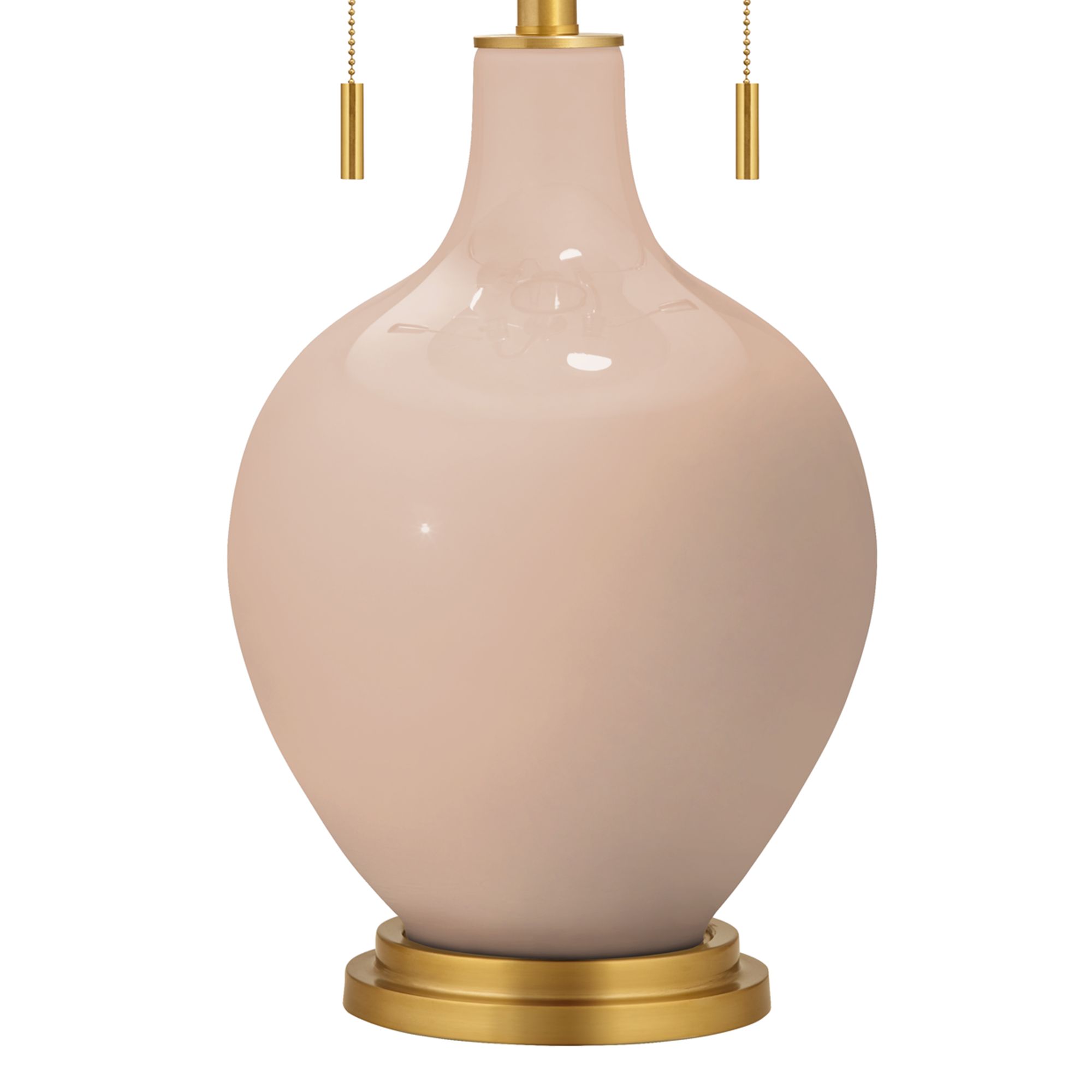 Image 3 Color Plus Toby Brass 28" Italian Coral Pink Table Lamp more views