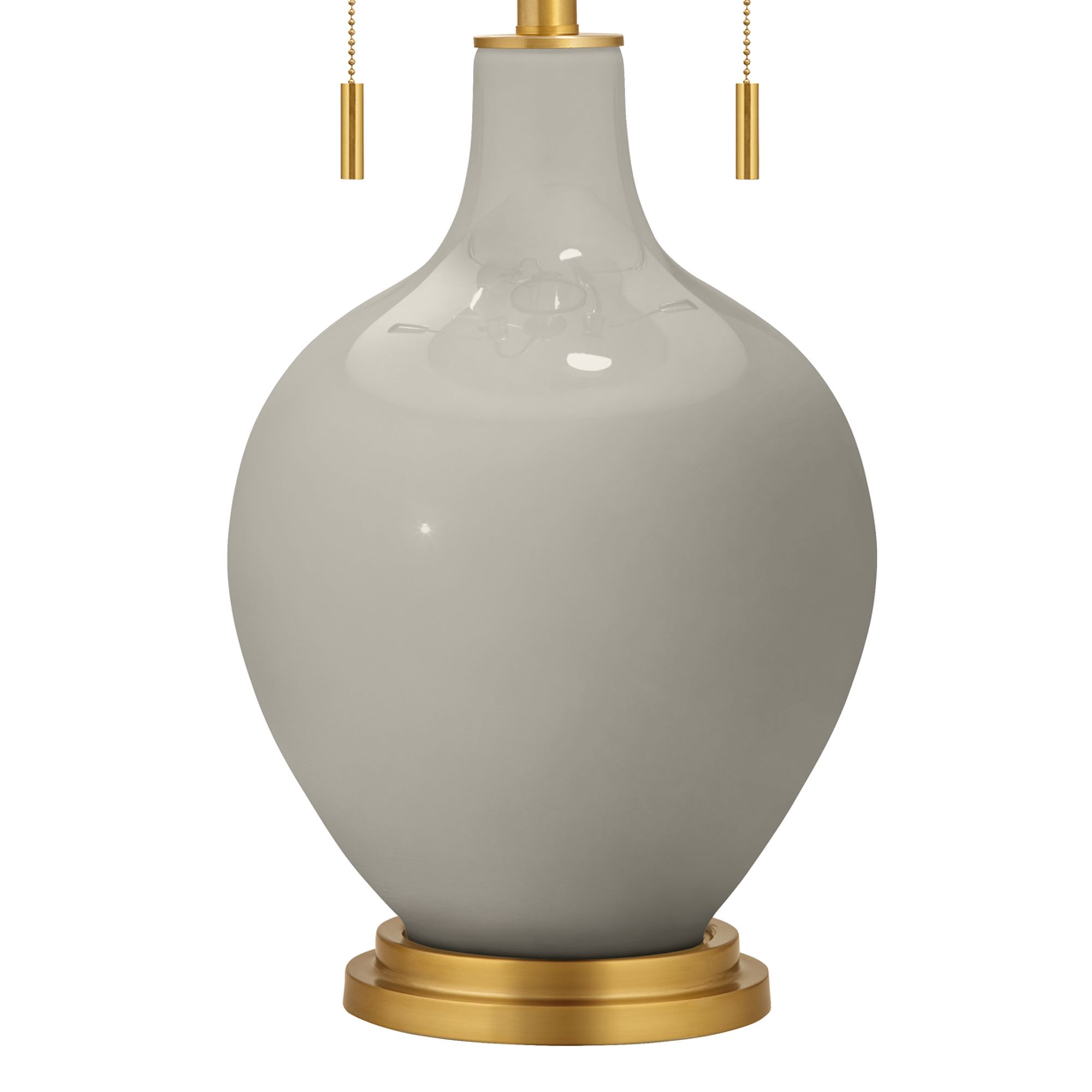 Image 3 Color Plus Toby Brass 28" Modern Glass Requisite Gray Table Lamp more views