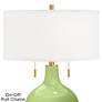 Thumbnail2 of Color Plus Toby Brass 28" Modern Lime Rickey Green Table Lamp more views