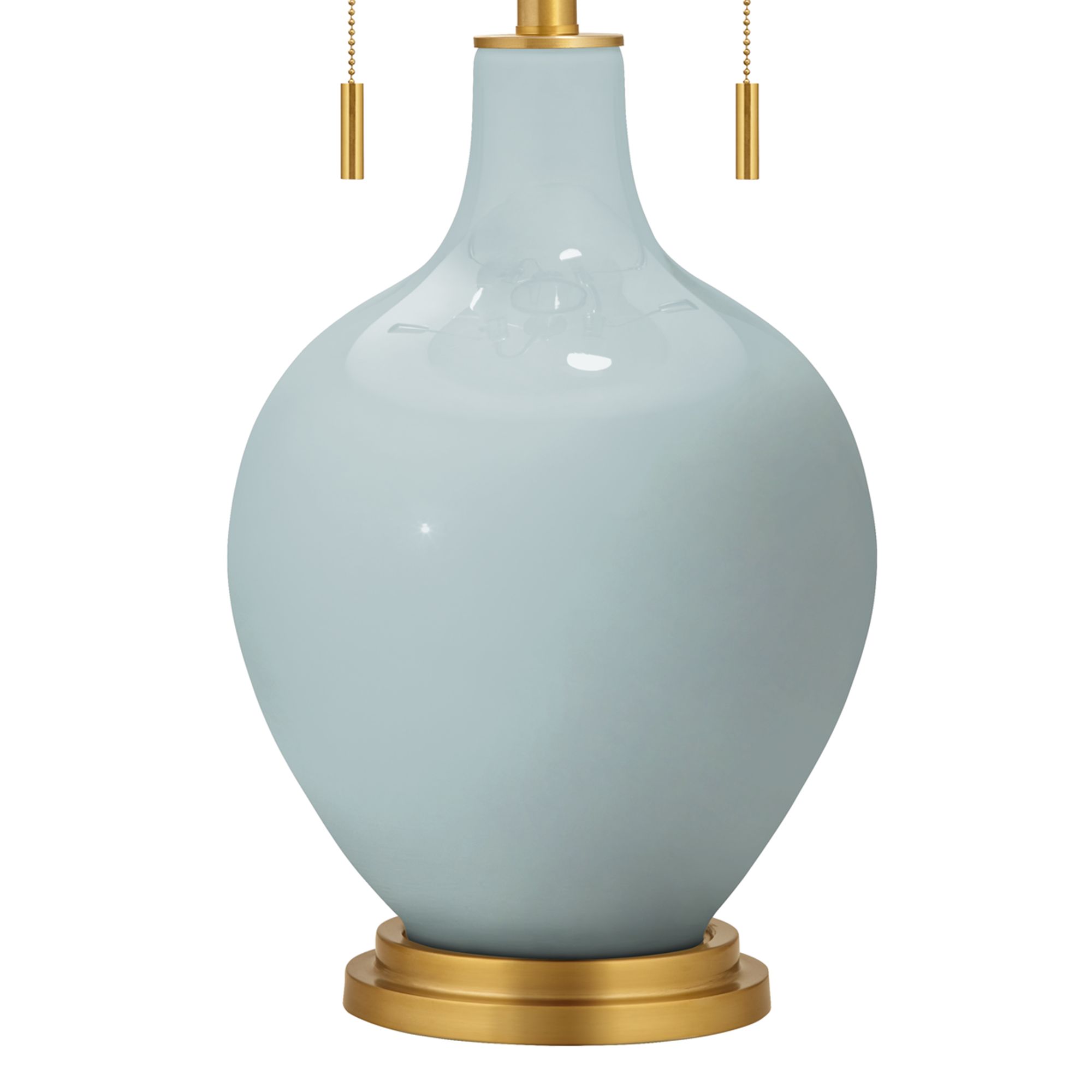 Image 3 Color Plus Toby Brass 28" Rain Blue Glass Table Lamp more views