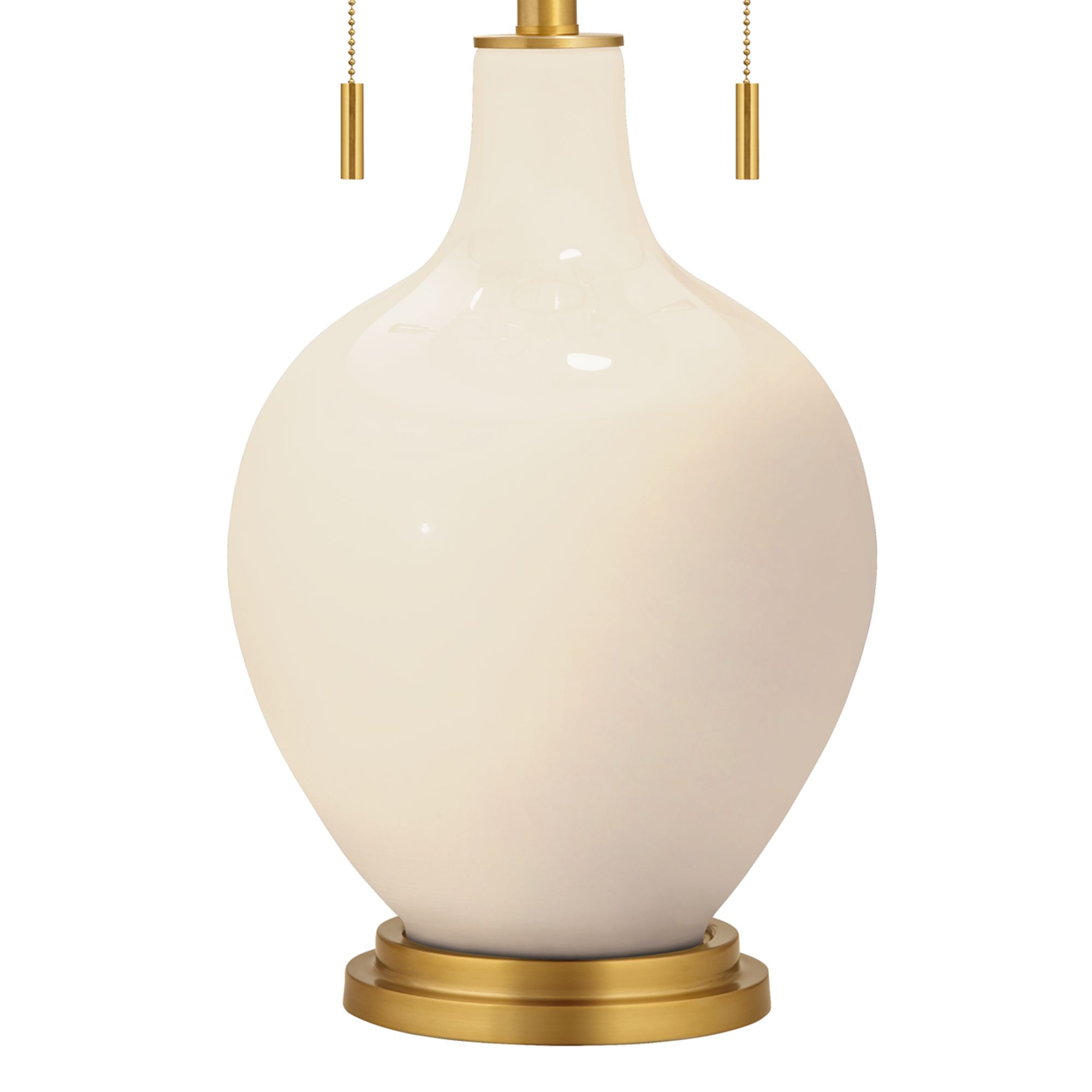 Image 3 Color Plus Toby Brass 28" Steamed Milk White Glass Table Lamp more views