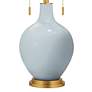 Thumbnail3 of Color Plus Toby Brass 28" Take Five Blue Glass Table Lamp more views