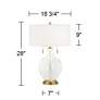 Thumbnail4 of Color Plus Toby Brass 28" Take Five Blue Glass Table Lamp more views