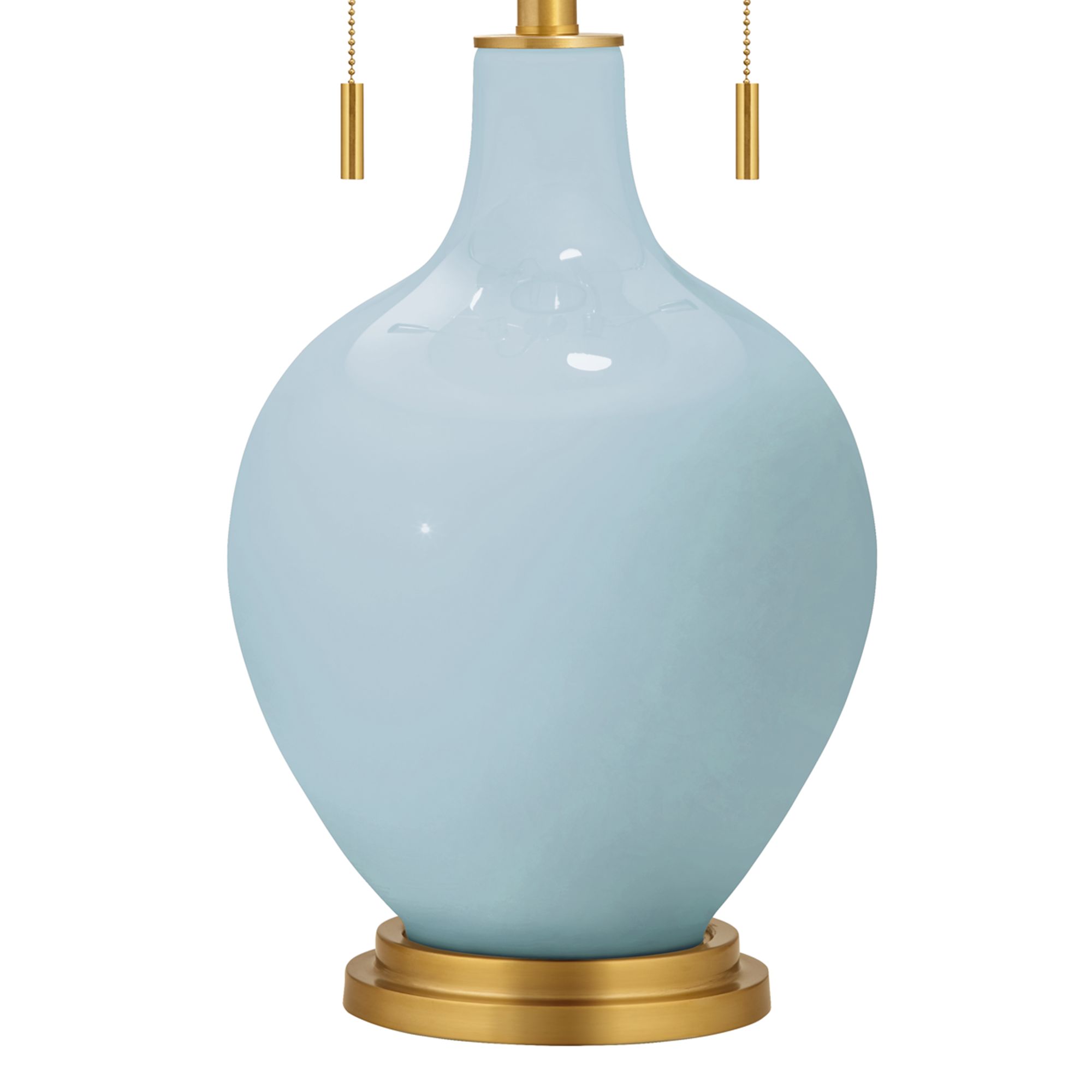 Image 3 Color Plus Toby Brass 28" Vast Sky Blue Glass Table Lamp more views