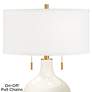 Color Plus Toby Brass 28" West Highland White Glass Table Lamp
