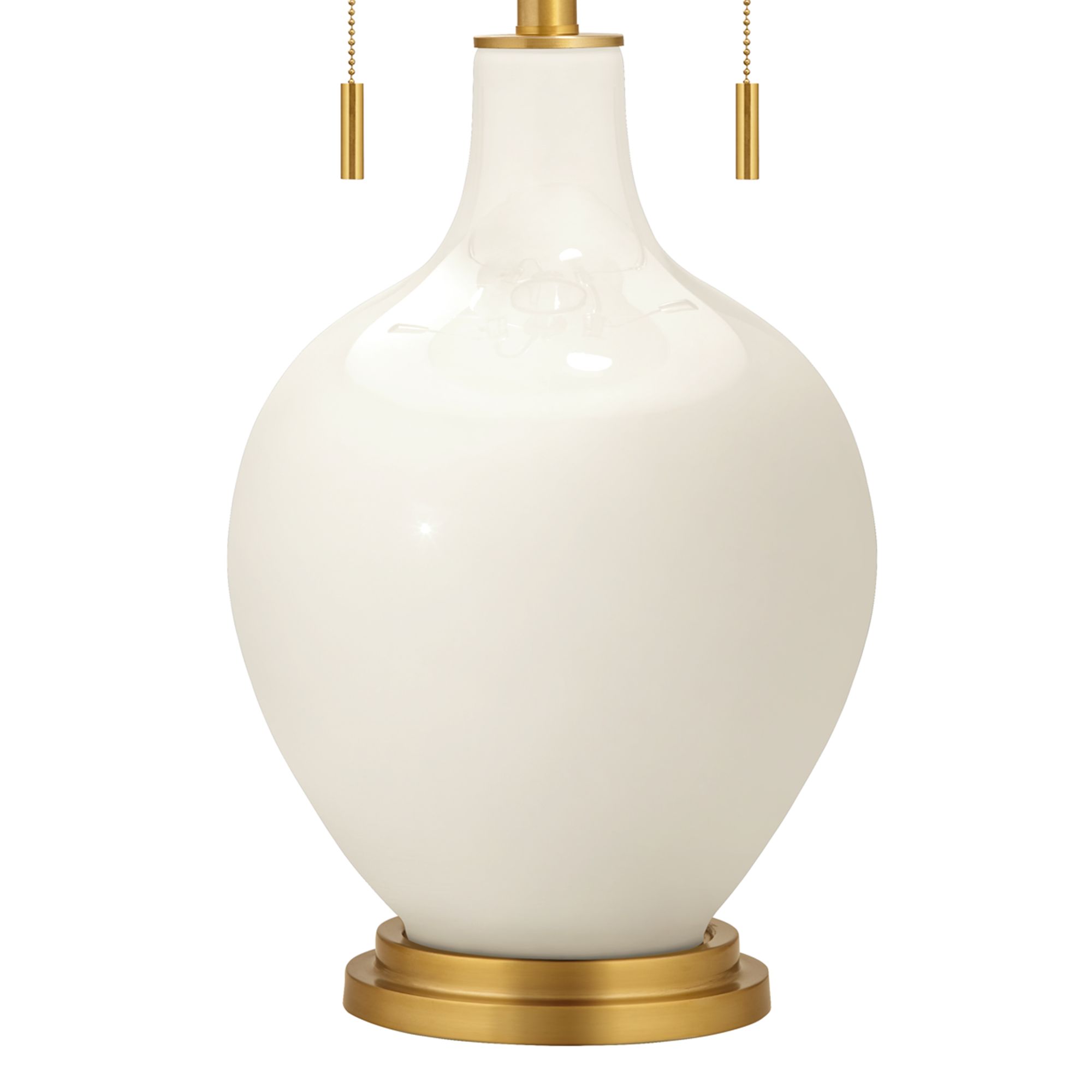 Image 3 Color Plus Toby Brass 28" West Highland White Glass Table Lamp more views