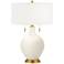 Color Plus Toby Brass 28" West Highland White Table Lamp with Dimmer