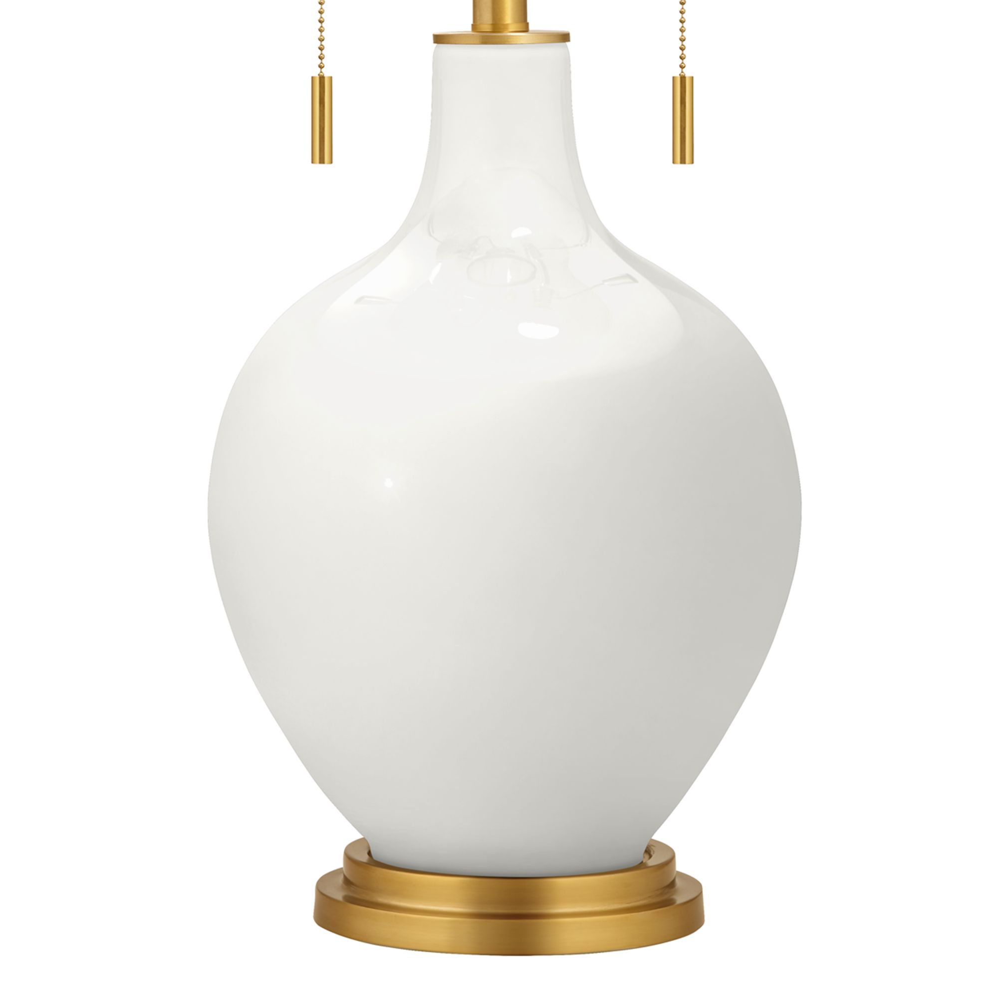 Image 3 Color Plus Toby Brass 28" Winter White Glass Table Lamp more views