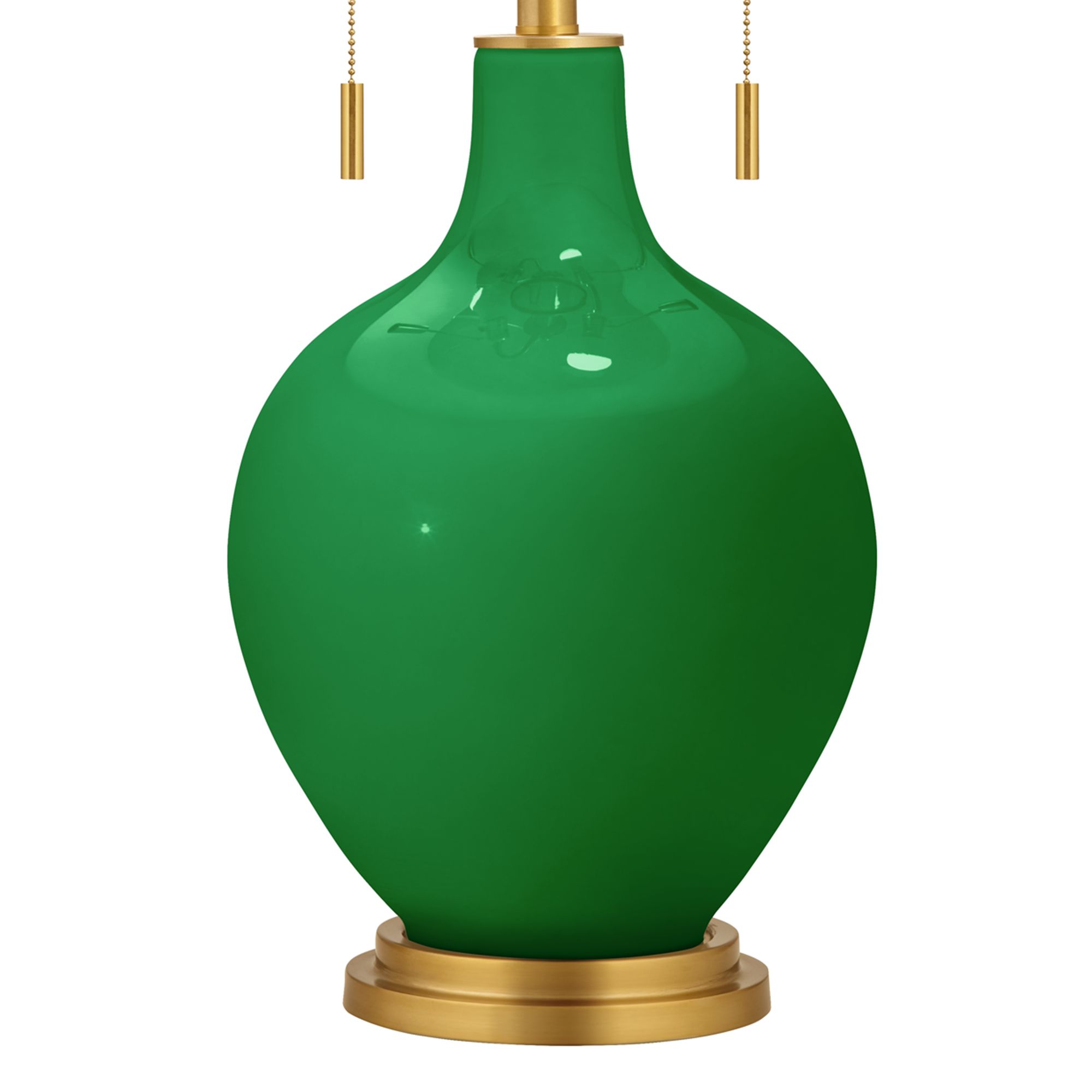 Image 3 Color Plus Toby Brass and Envy Green Glass Table Lamp more views