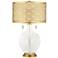 Color Plus Toby Brass Metal Shade 28" Clear Glass Fillable Table Lamp