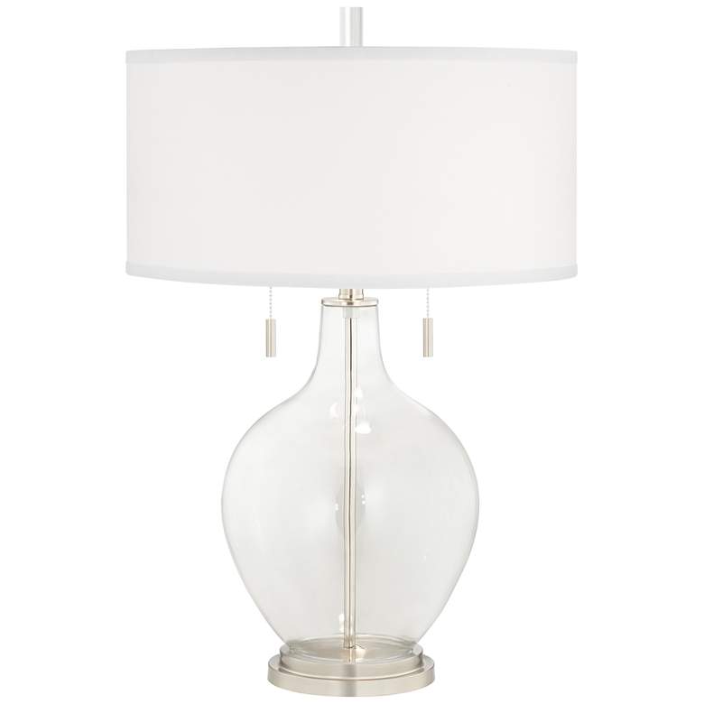 Image 2 Color Plus Toby Nickel 28" Clear Glass Fillable Table Lamp