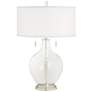 Color Plus Toby Nickel 28" Clear Glass Fillable Table Lamp