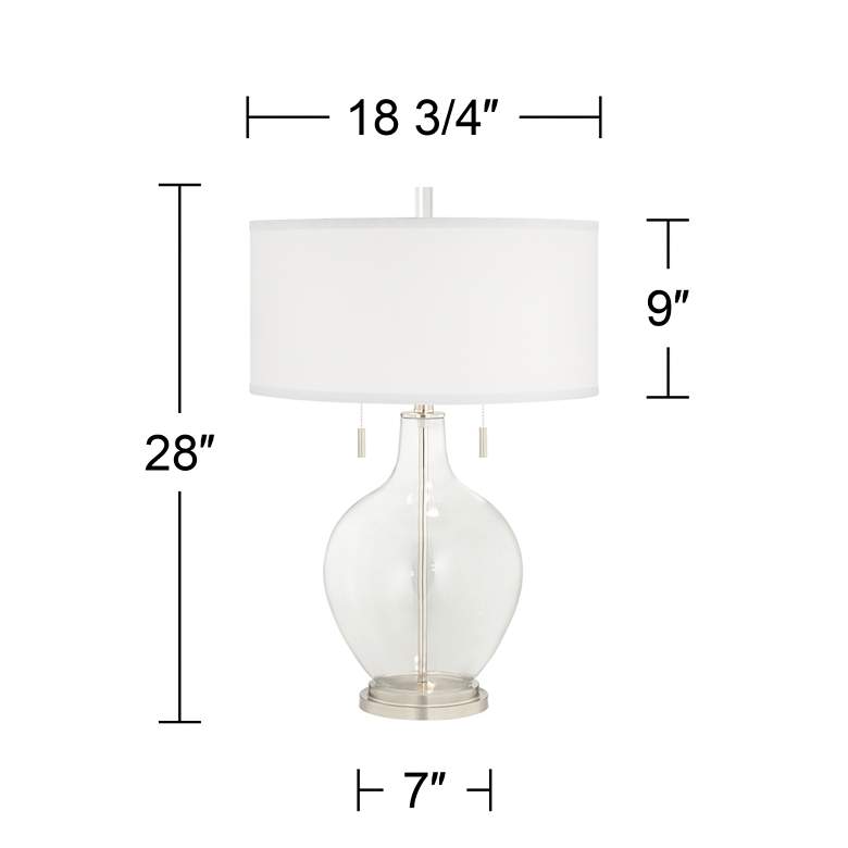 Image 4 Color Plus Toby Nickel 28" Clear Glass Fillable Table Lamp more views